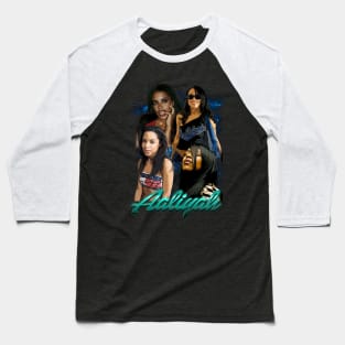 Heartbroken Harmony Aaliyahs Vintage R&B Couture Graphic Tee Series Baseball T-Shirt